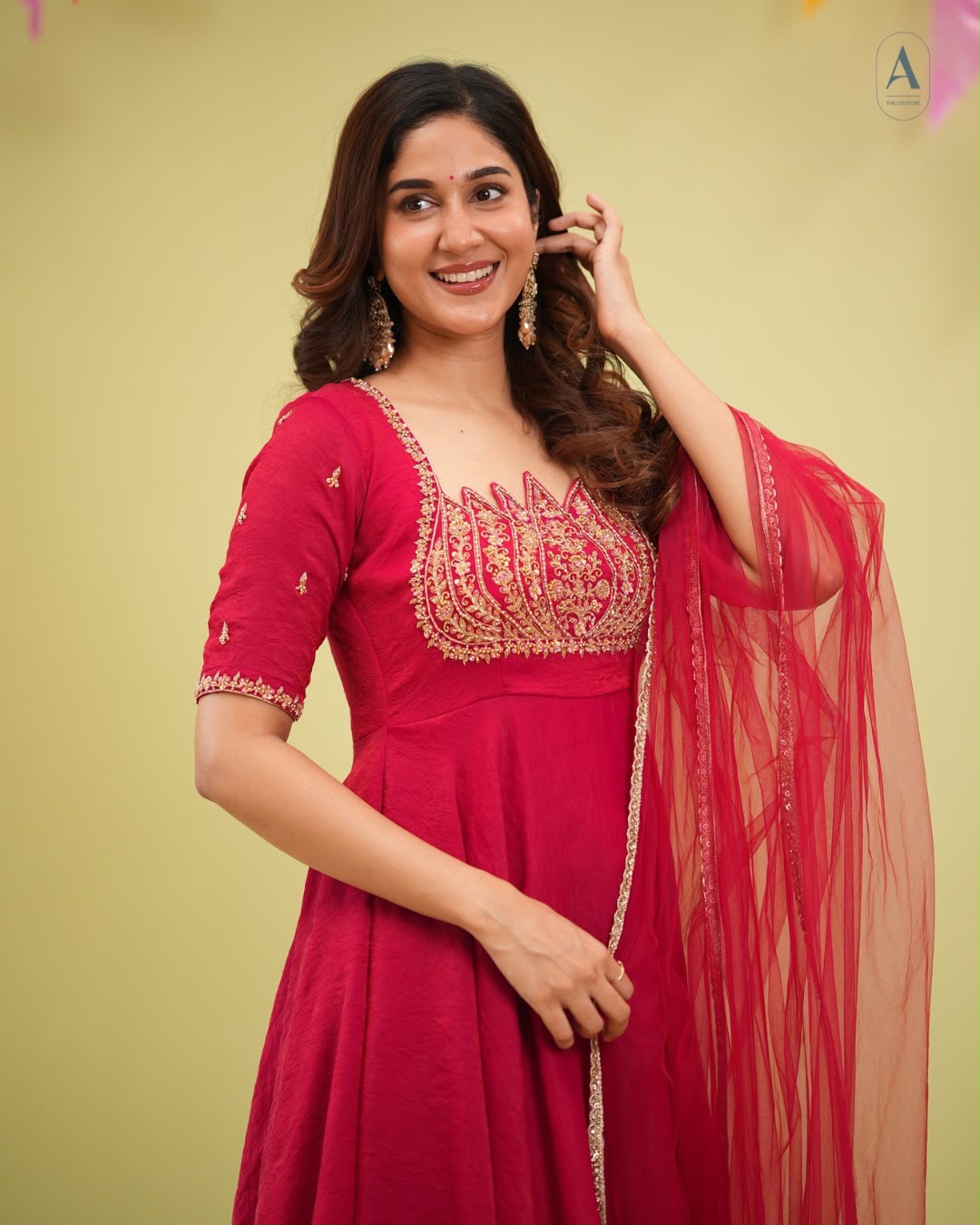 Designer Fandy Crush Silk Gown Set