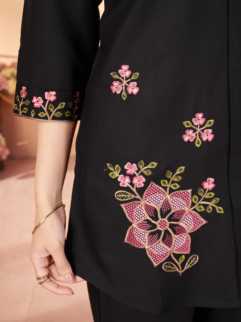 Elegant Embroidered Heavy Rayon Co-Ord Set