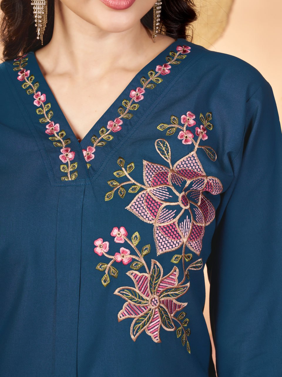 Elegant Embroidered Heavy Rayon Co-Ord Set
