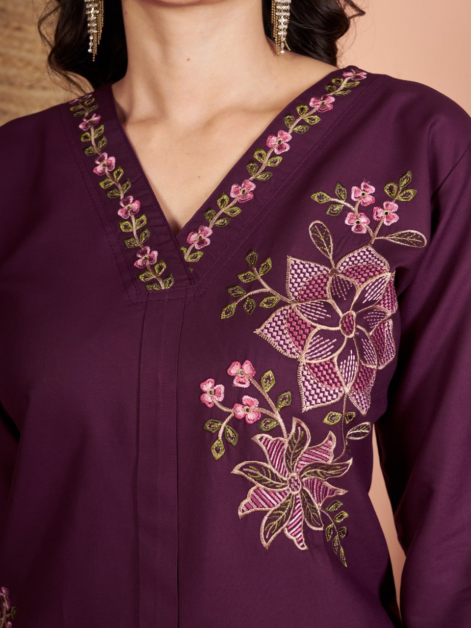 Elegant Embroidered Heavy Rayon Co-Ord Set