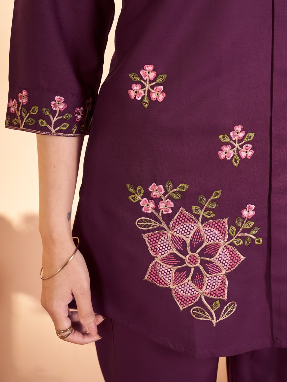 Elegant Embroidered Heavy Rayon Co-Ord Set