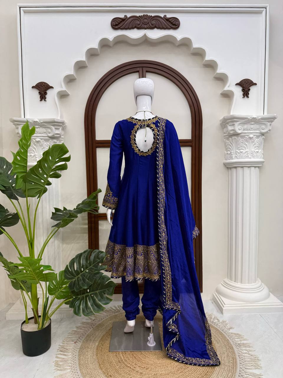 Premium Chinon Anarkali Chudidar Dupatta Set