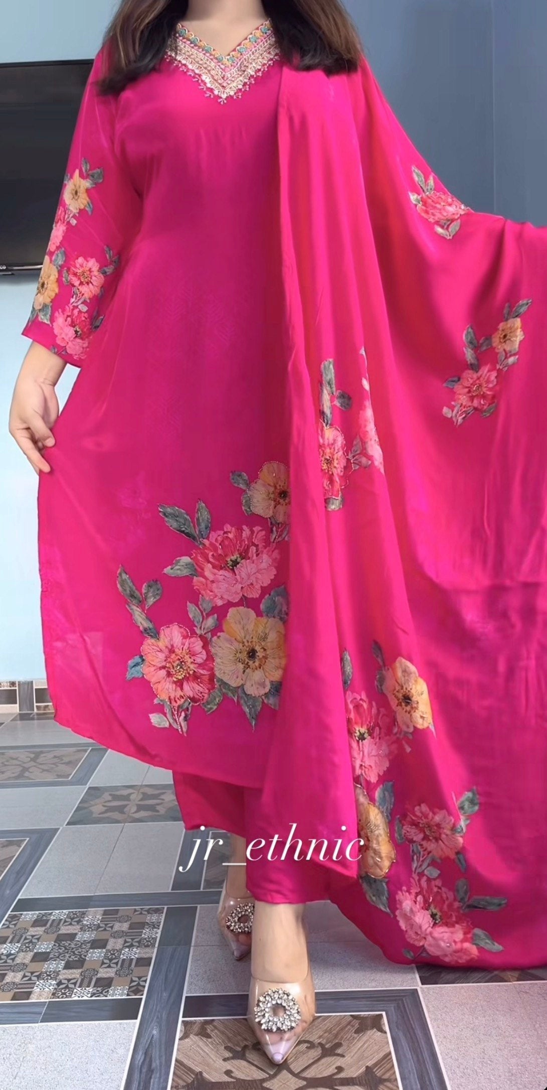 Premium Floral HAND WORKS  KitKat Silk Collection