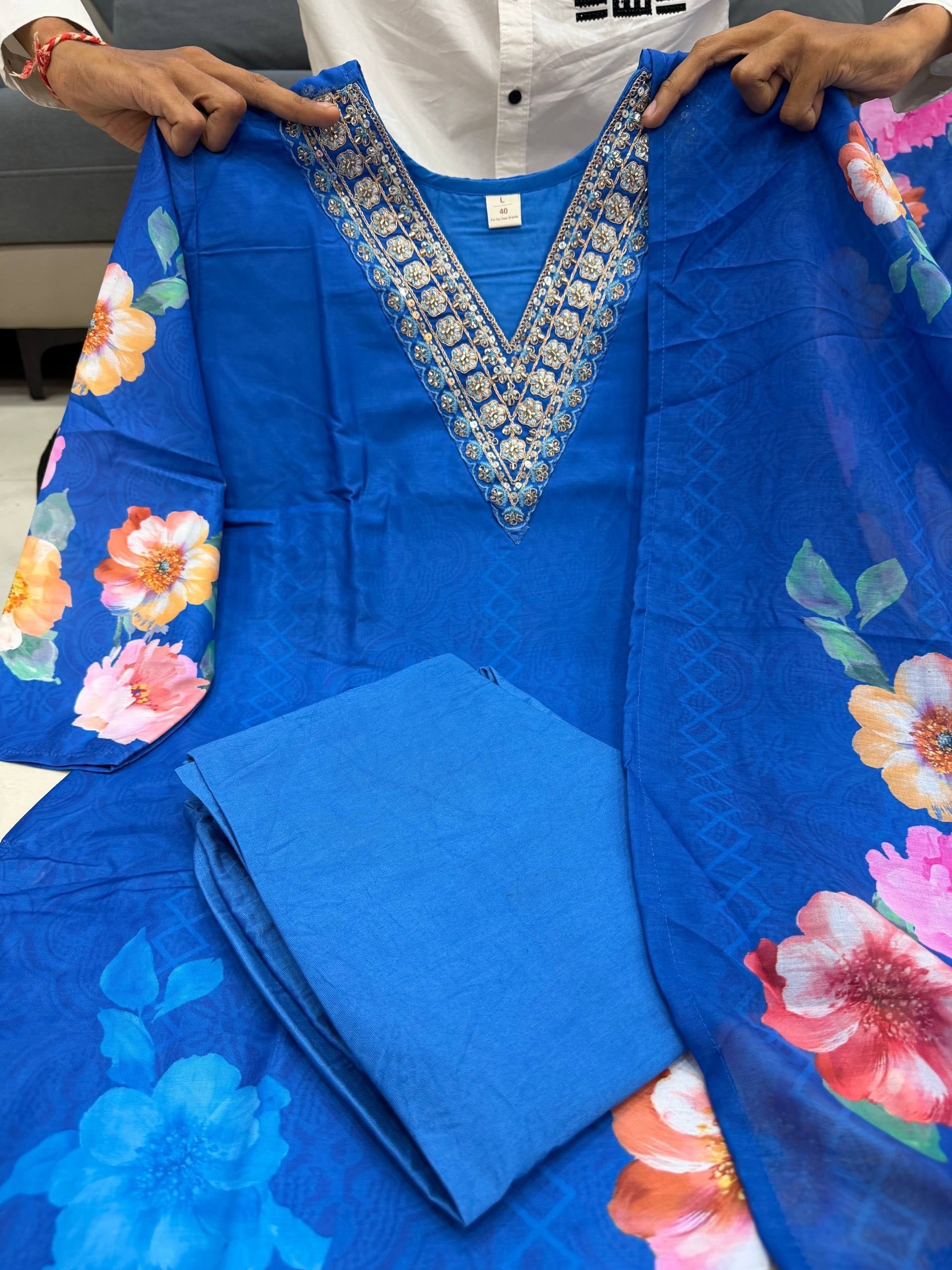 Premium Floral HAND WORKS  KitKat Silk Collection