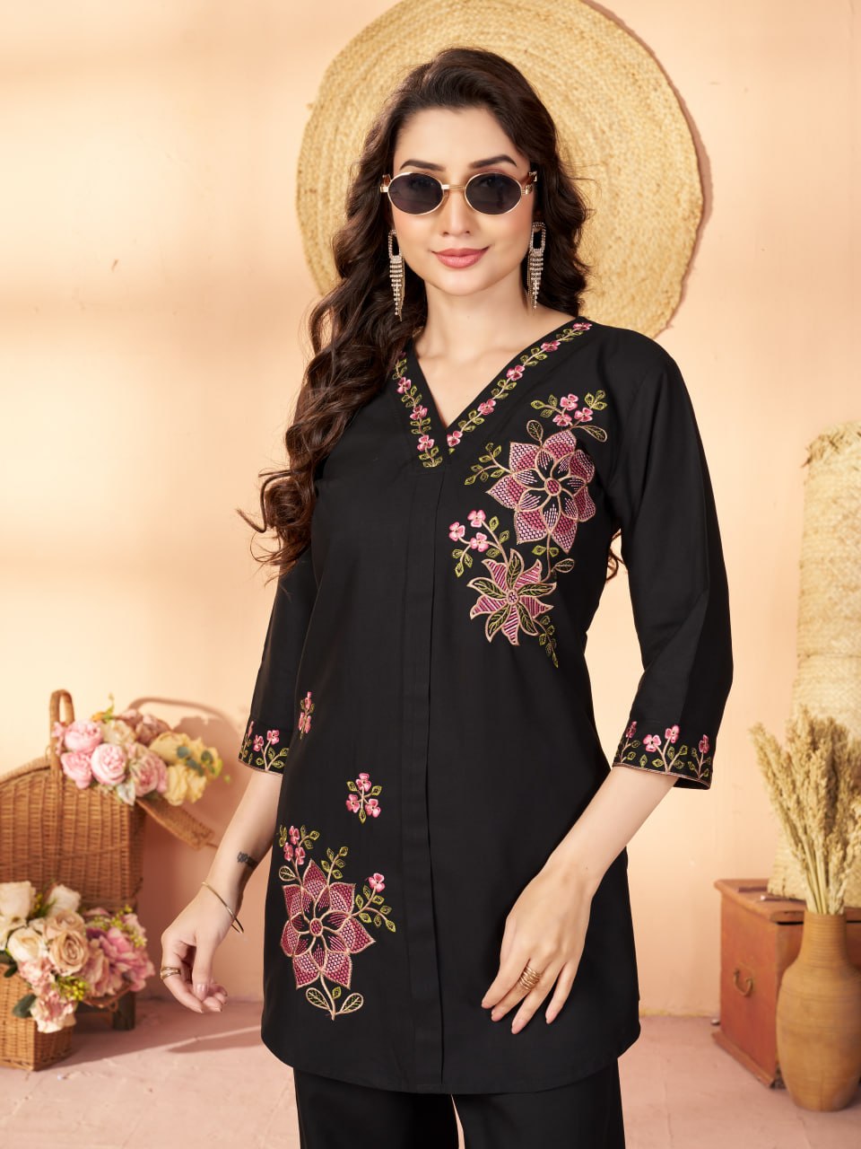 Elegant Embroidered Heavy Rayon Co-Ord Set