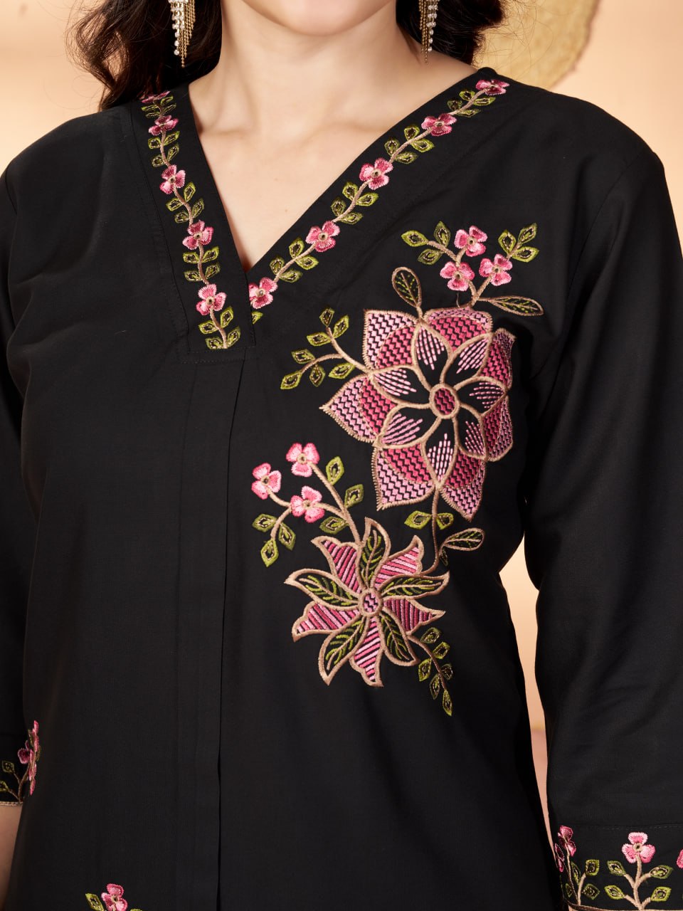 Elegant Embroidered Heavy Rayon Co-Ord Set