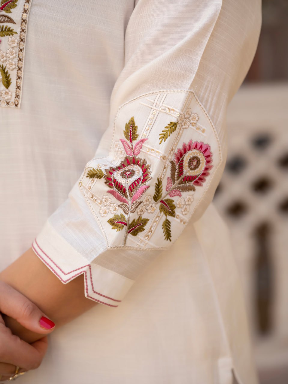 Designer Viscose Mango Silk Kurti Pant Dupatta Set